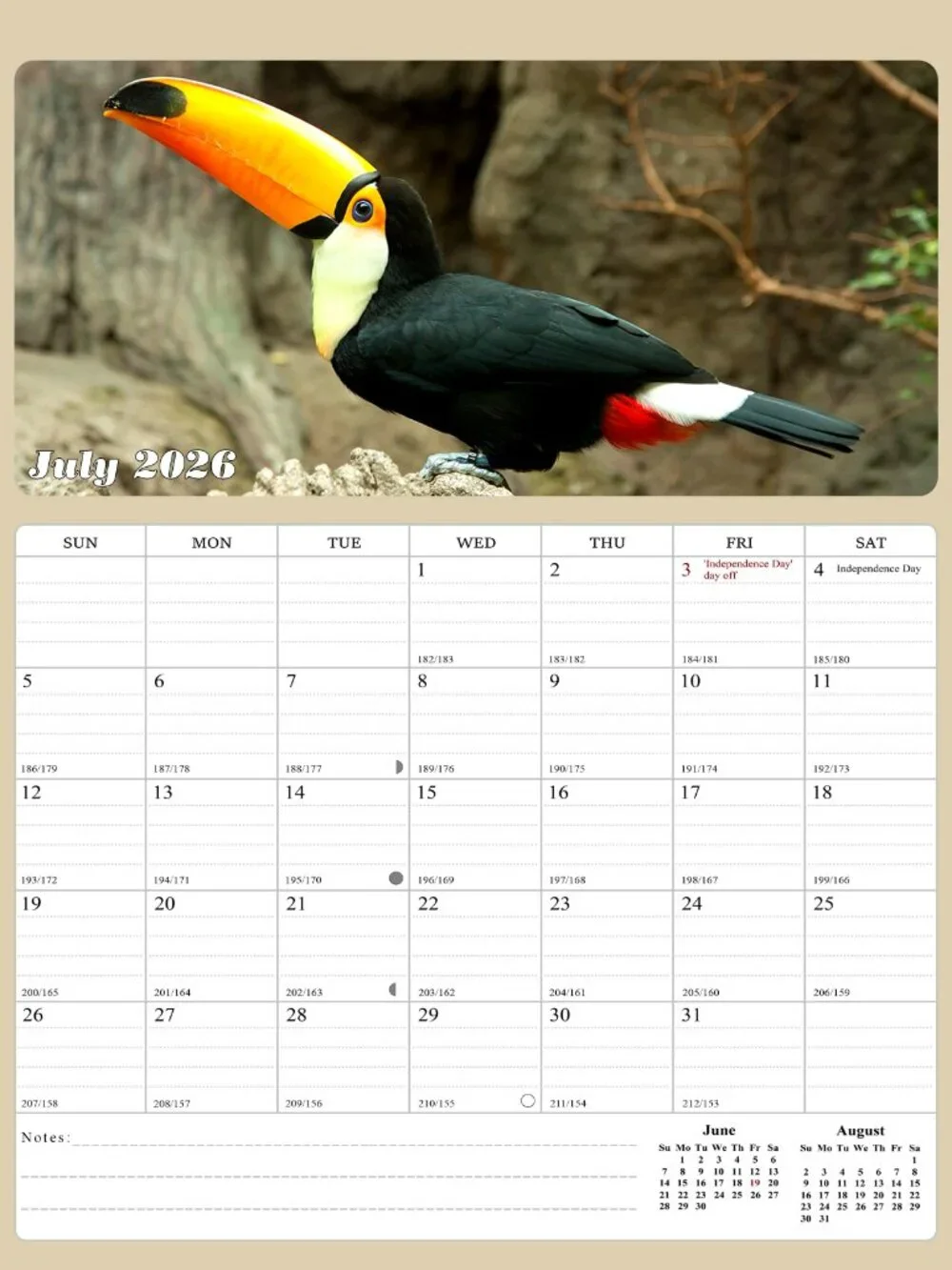 2026 - 2027 Calendar Magnetic Peel & Stick 18 Months Planner 8.5